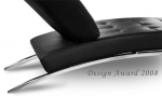Chaise Longue / Day bed with stainless steel legs and full leather * 3 colours available