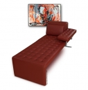 BAUHAUS DAYBED, LEDER LIEGE, LEDER CHAISELONGUE, LEDER SCHWARZ, WEI� oder ROT.