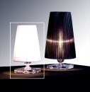 NACHTTISCHLAMPE / SCHREIBTISCHLAMPE MIT GLAS FU� /SCHWARZ ODER WEI�