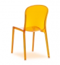 Victoria Acryl Stuhl in Orange, gefertigt aus hochfestem unempfindlichem Polycarbonat