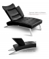 Preview: Daybed Recamiere Leder Schwarz