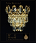 Preview: Half round crystal wall light gold