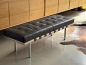 Preview: Bauhaus Lederbank Dunkelbraun
