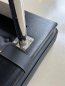 Preview: Bench black wood black leather