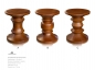 Preview: Dark brown wooden stool