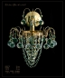 Preview: Crystal ball wall light gold