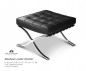 Preview: Black leather bauhaus ottoman