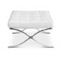 Preview: White leather footstool