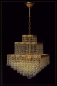 Preview: Oriental cube gold chandelier with ornamentation and 4 illuminates.