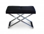 Preview: Black leather ottoman