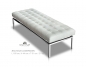 Preview: White leather bench