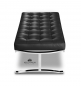 Preview: Black leather bench.