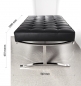 Preview: Black leather bench modern