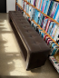 Preview: leather bench slim dark brown