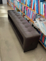 Preview: Dark brown leather bench