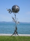 Preview: Big garden steel artwork with ball