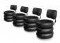Preview: Black leather stool