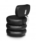 Preview: Black round leather chair