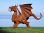 Preview: Huge dragon sculpture rusty with wings