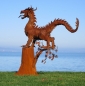Preview: Amazing dragon sculpture rusty iron on tree