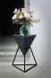 Preview: Bedside table black metal