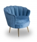 Preview: Vintage Samt Sessel Alt Blau