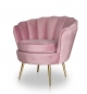 Preview: Vintage Sessel Samt Alt Rosa