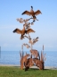 Preview: Cormorant couple garden sculpture rusty