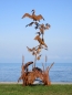 Preview: Cormorant pair artwork rusty iron