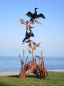 Preview: Cormorant pair artwork black painted