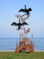 Preview: Cormorant pair garden art