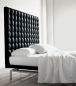 Preview: Black leather bed