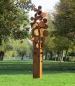 Preview: Huge circle monument garden art rusty handmade in rusty iron. H 260 cm. WoW