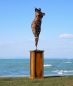 Preview: Act sculpture on pillar rusty steel