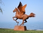 Preview: Big Pegasus horse sculpture outside