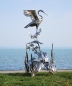 Preview: Huge heron garden sculpture stainless steel