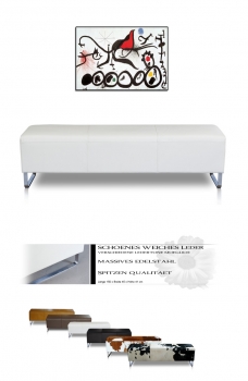 Lederbank, Lederhocker, Sitzbank Leder, Objektbank, Leder Bank, echtes