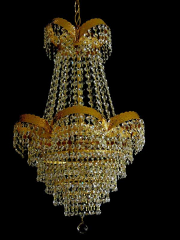 Oriental chandelier with real crystals