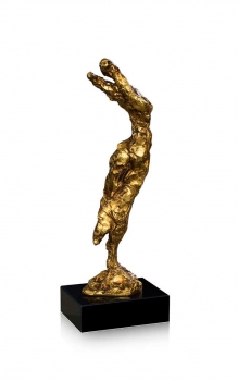 Skulptur abstrakte Tänzerin in Gold