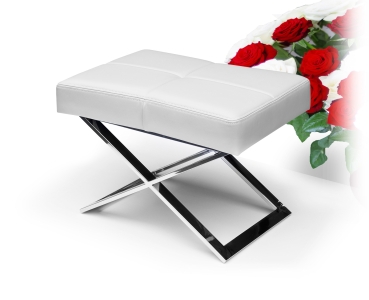 Ottoman leather white