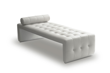 Chaiselongue leather white