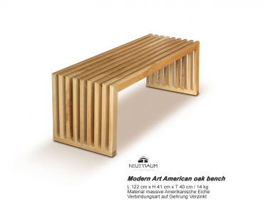 Wood Oak seating bench