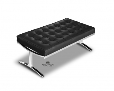 Leather bench black