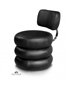 Dining chair leather black