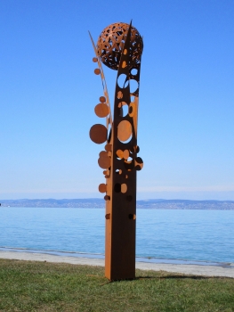 Abstractly park sculpture rusty