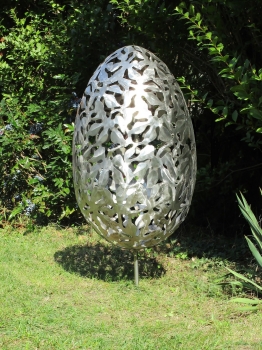 Ei Skulptur Garten Edelstahl