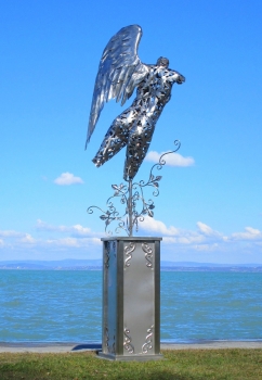 Angel on column sculpture