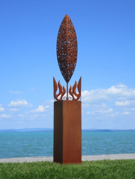 Huge abstract flame sculpture