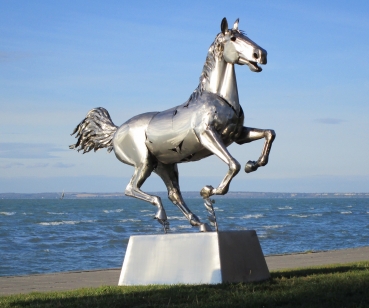Horse sculpture steel
