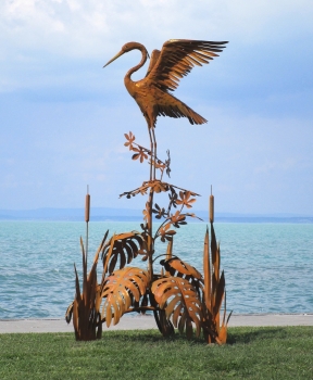 XL heron garden sculpture